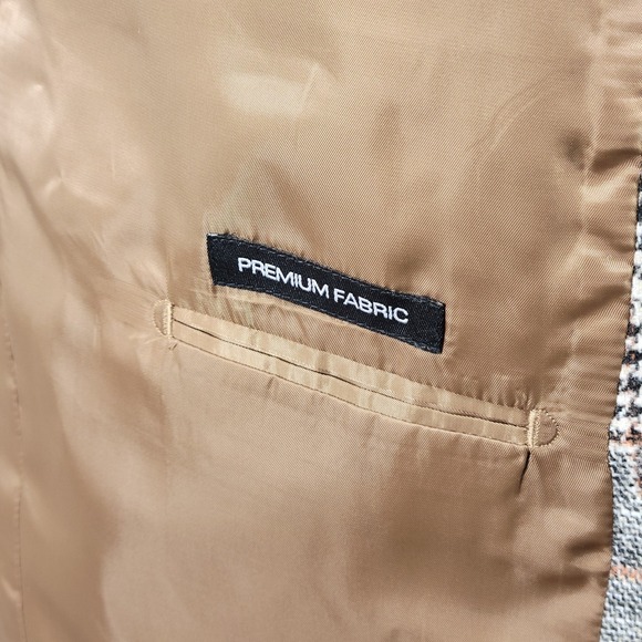 Linea Uomo Men's Sport Coat Wool Blend Heavy Flannel Plaid Luxury Fabric 50L - Picture 15 of 16